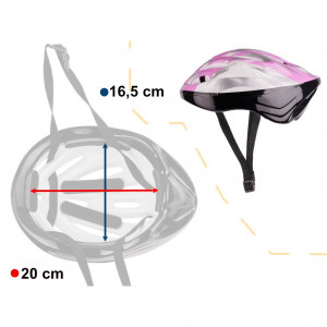 Set Protectie pentru copii, 7 piese, model BIKE, culoare Roz - Img 3