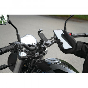 Suport telefon pentru motocicleta Lampa Opti Handlem 16-32 mm, Negru - Img 7