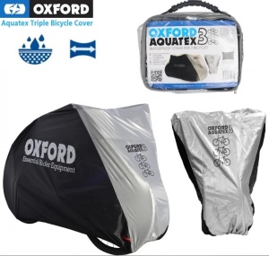 Husa Bicicleta Oxford Aquatex pentru 3 biciclete Negru Argintiu - CC102 - Img 3