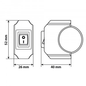 Intrerupator moto rezistent la apa Lampa Waterproof Switch - Img 3