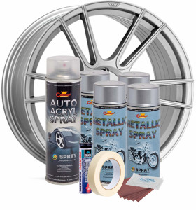 Kit complet reparatie si vopsire jante culoare Argintiu Metalizat, V4 - Img 2