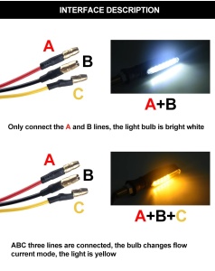 Set 2 lampi Semnalizare Moto SECVENTIALA, cu LED-uri Samsung, cu 2 functii, pozitie si semnalizare, 12V - Img 6