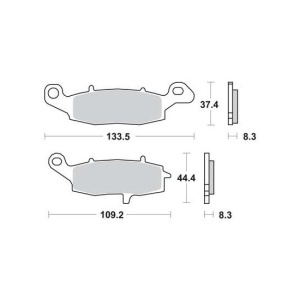 Set placute frana moto - Fata stanga - KAWASAKI VN1500 Classic Tourer VN1700 Classic Tourer SUZUKI DL650 V-Strom SV650 A - Img 2