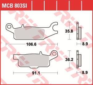 Set placute frana moto OFFROAD - YAMAHA YFM 550/700 - Img 3