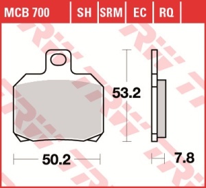 Set placute frana moto ORGANIC - APRILIA ETV, RS, RSV, SL, TUONO; BENELLI TNT 50-1299 - Img 3