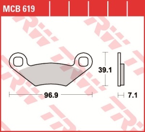 Set placute frana moto ORGANIC - POLARIS SPORTSMAN 500-800 - Img 3