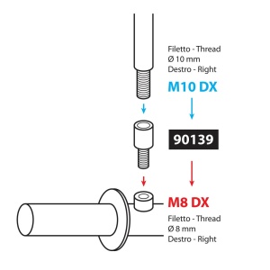 Adaptor oglinda M10 DX-M8 DX - Lampa - Img 2