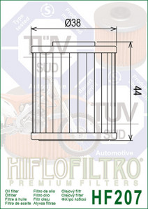 Filtru ulei moto HIFLO pentru motociclete, HF207 - Kawasaki KX250,KX450 - Img 2
