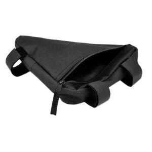 Geanta triunghiulara pentru cadru bicicleta, 25 x 19 x 18 cm, culoare neagra - Img 4