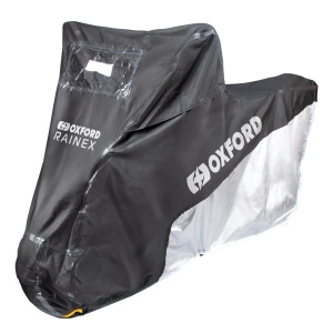 Husa Protectie Moto Impermeabila & Rainex& Oxford, Negru/Argintiu, S