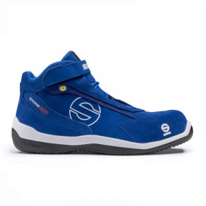 Incaltaminte de protectie curse SPARCO RACING EVO - piele/piele intoarsa culoare: albastru - Img 1