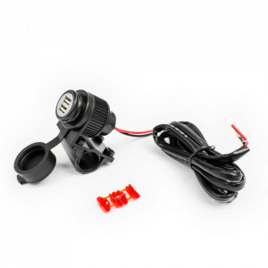 Încărcător USB Duo Albrecht cu două porturi pentru motociclete, mașini, bărci 12-18V - Img 8
