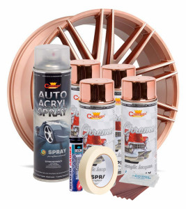 Kit complet reparatie si vopsire jante culoare Cupru Metalic, V4 - Img 2