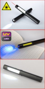 Led Cob Stripe Lampa De Inspectie 350 Lumeni Cu Led Uv Spot ?I Pointer Laser - Img 2