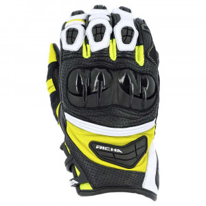Manusi moto Richa Stealth - negru/alb/galben - Img 1