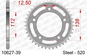 PINION SPATE OTEL #520 - AFAM 10627-39
