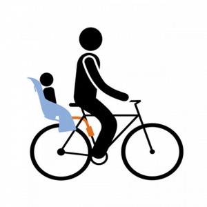 Scaun pentru copii - Thule Yepp Maxi Frame-mounted Silver, cu montare pe bicicleta in spate - Img 3