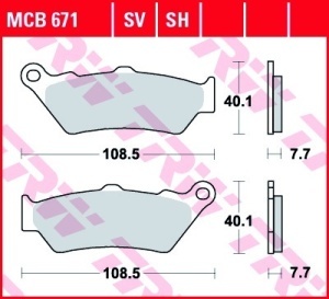 Set placute frana moto BMW K1600GT K1600GTL R1200GS - Img 2