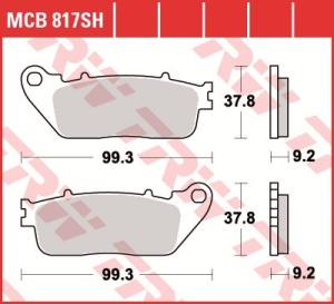 Set placute frana moto HONDA CB1000 RA R VFR800 F X VFR1200 F - Img 2