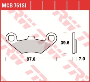 Set placute frana moto OFFROAD - POLARIS ATP, HAWKEYE, MAGNUM, PREDATOR, SCRAMBLER, SPORTSMAN 250-800 - Img 3