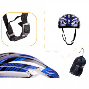 Set Protectie pentru copii, 7 piese, model BIKE, culoare Albastra - Img 2