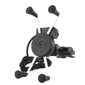 Suport telefon pentru motocicleta (cu port USB) - 4RIDE - Img 2