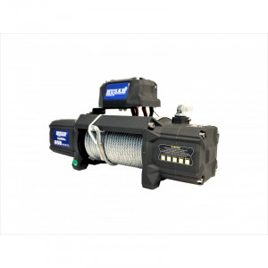 Troliu auto Husar Winch 12000Lbs 5443KG cablu de otel telecomanda cu fir si wireless - Img 1
