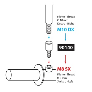 Adaptor oglinda M10 DX-M8 SX - Lampa - Img 2