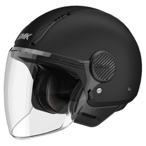 Casca deschisa SMK LAMINAR SOLID culoare negru mat unisex - fara viziera