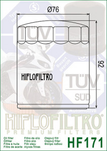 Filtru ulei HIFLO pentru motociclete, HF171C - Harley Davidson FLDE, FLFBS, FLHC, FLHR - Img 2