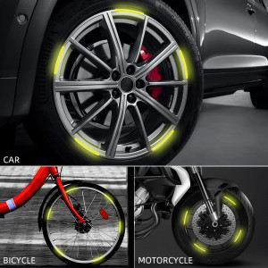 Set 20 bucati Elemente Reflectorizante "Wheel Arch" pentru autoturisme, biciclete, motociclete, atv-uri, scutere, culoare Rosie - Img 4