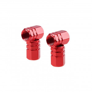 Set capacele auto pentru ventil hexagon rosu 4 buc - Img 3