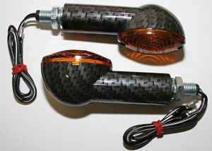 Set lampi semnalizare moto Cateye, maner lung, 2 buc