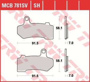 Set placute frana moto HARLEY DAVIDSON FLHR, FLHRC, FLHT, FLHTC, FLHTCU, FLHX, FLSTF, FLTR, VRSCA 1130/1584 - Img 3