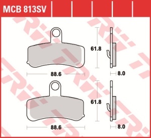 Set placute frana moto HARLEY DAVIDSON FLSTF, FLSTN, FXCW, FXCWC, FXDC, FXDF, FXDL, FXDWG, FXST, FXSTC - Img 3