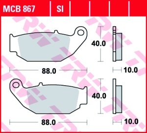 Set placute frana moto OFFROAD - HONDA CRF 250 - CRF300 L - Img 2