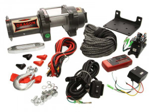 Troliu electric ATV, 3500 lb/ 1588 kg, 15 m, Dragon Winch - cablu sintetic