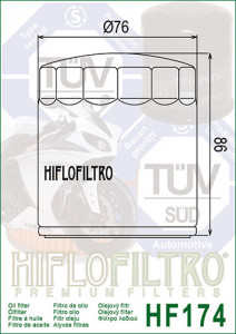Filtru ulei HIFLO pentru motociclete HF174C (Cromat) - Harley Davidson VRSCB,VRSCD,,VRSCDX,VRSCR,VRSCX, - Img 3
