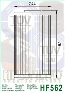 Filtru ulei HIFLO pentru motociclete, HF562 - Kymco 125, Scuter Kymco 125 - Img 4