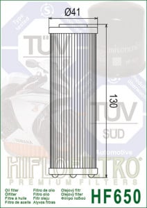 Filtru ulei moto HIFLO pentru motociclete, HF650 - Husqvarna FR450 - KTM 450Rally,790Adventure,1290SuperDukeR - Img 2