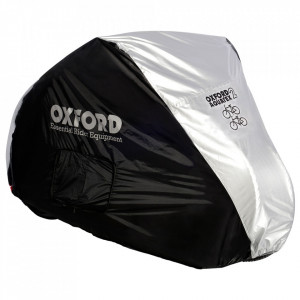 Husa Bicicleta Oxford Aquatex pentru 2 biciclete Negru Argintiu - CC101
