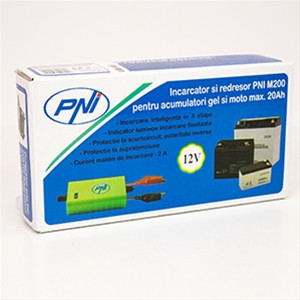 Incarcator si redresor PNI M200 pentru acumulatori Gel si moto max. 20Ah - Img 2