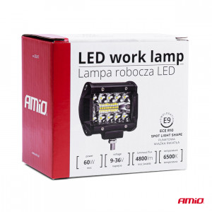 Proiector LED pentru Off-Road, ATV, SSV, putere 60W, culoare 6500K, tensiune 9-36V, dimensiuni 95 x 74 x 55 mm - Img 4