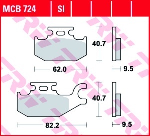 Set placute frana ATV CAN-AM Commander DS Maverick Outlander Renegade Kawasaki KFX Yamaha YFM YXR - Img 3