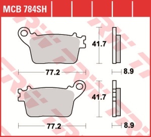 Set placute frana moto HONDA CBR600RR CB600 Hornet CB600F Hornet CBR1000RR Fireblade - Img 2