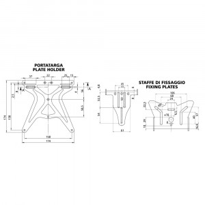 Suport numar inmatriculare moto Lampa Aero X - Img 3