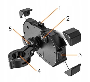 Suportul pentru motocicletă modelul R13W este fabricat din material ABS de înaltă calitate, combinat cu aluminiu și oțel inoxidabil - Img 7