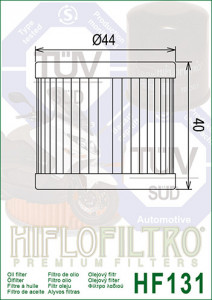 Filtru ulei HIFLO pentru motociclete HF131 - Scuter Suzuki UC125, UH125, UX125, UH200, AN400 - Img 4