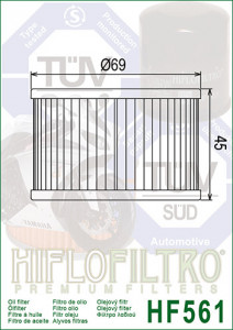 Filtru ulei moto HIFLO pentru motociclete, HF561 - Kymco 250 Venox 02-11 - Img 2