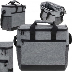 Geanta termoizolanta pentru picnic sau plaja, capacitate 16l, culoare Gri - Img 5